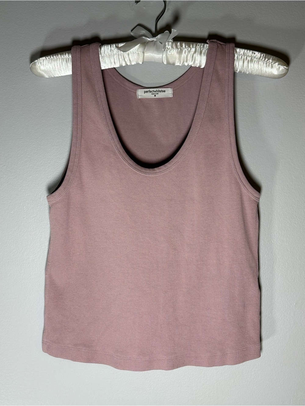 perfectwhitetee Blondie Ribbed Tank Top Light Purple Medium